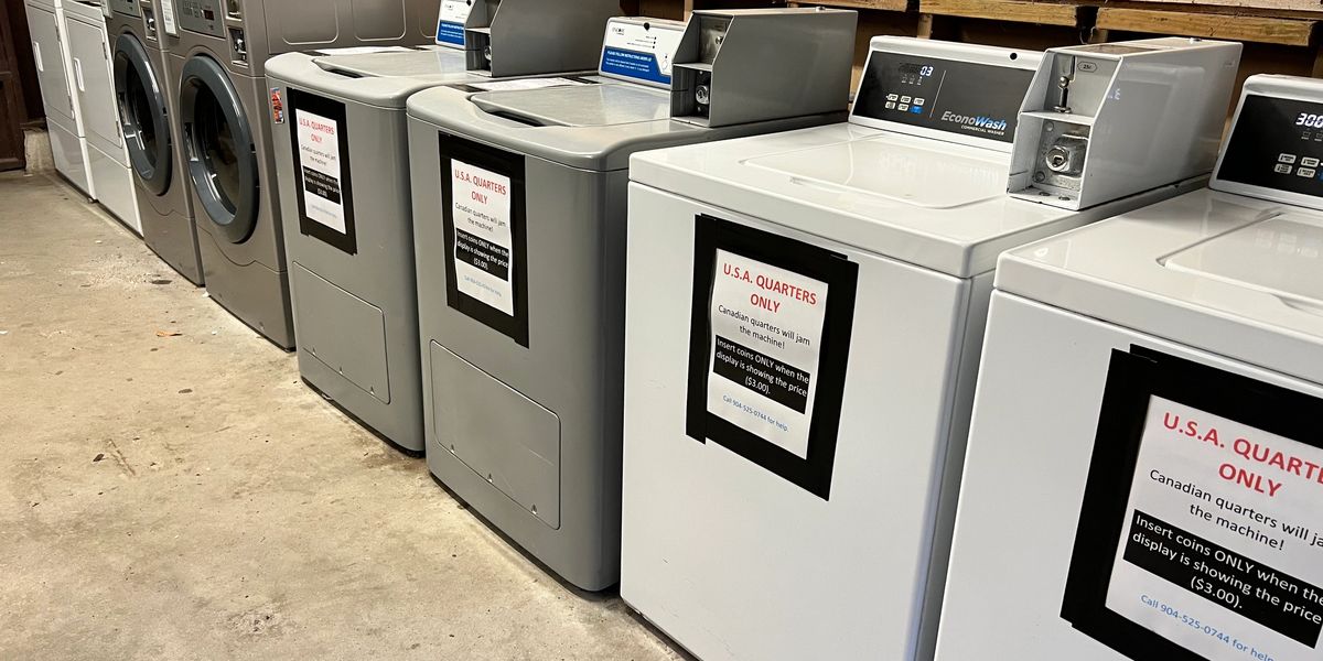 Campground laundry facilities at Kathryn Abbey Hanna Park